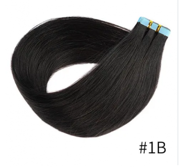 #1b Jet Off Black Human Hair Extensions